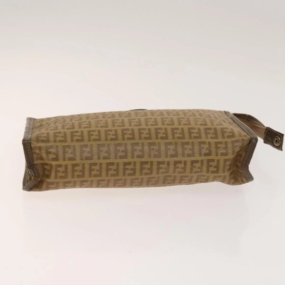 FENDI Celine Zucca Canvas Macadam Canvas Bag PVC 2 Set Beige Brown Auth ti3415 - Picture 6 of 15